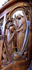 L’ange Gabriel et la Vierge Marie lors de l’Annonciation